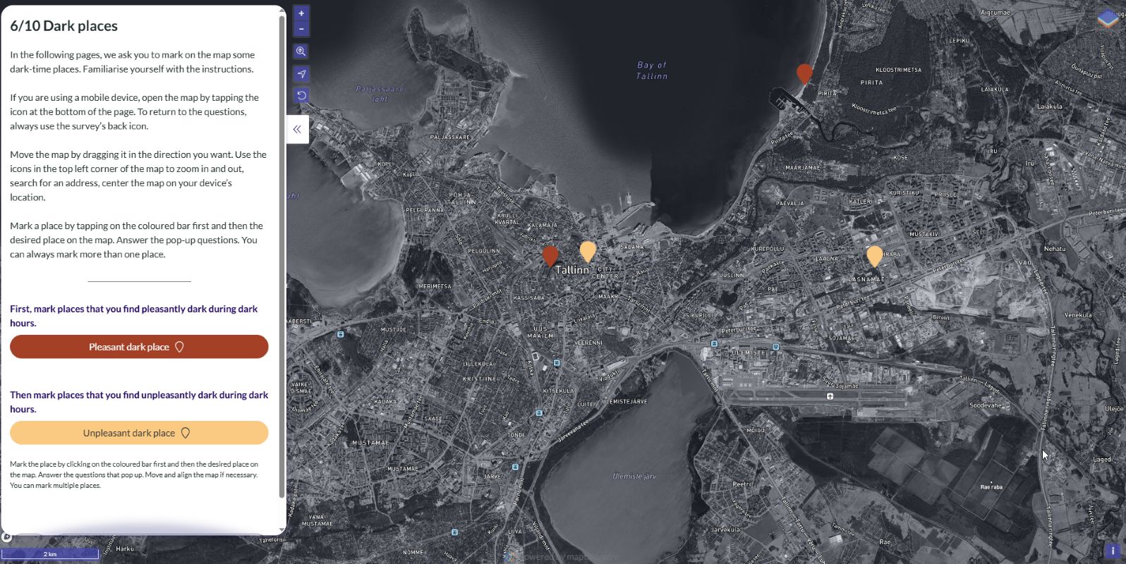 Screenshot GiS Survey - Tallinn