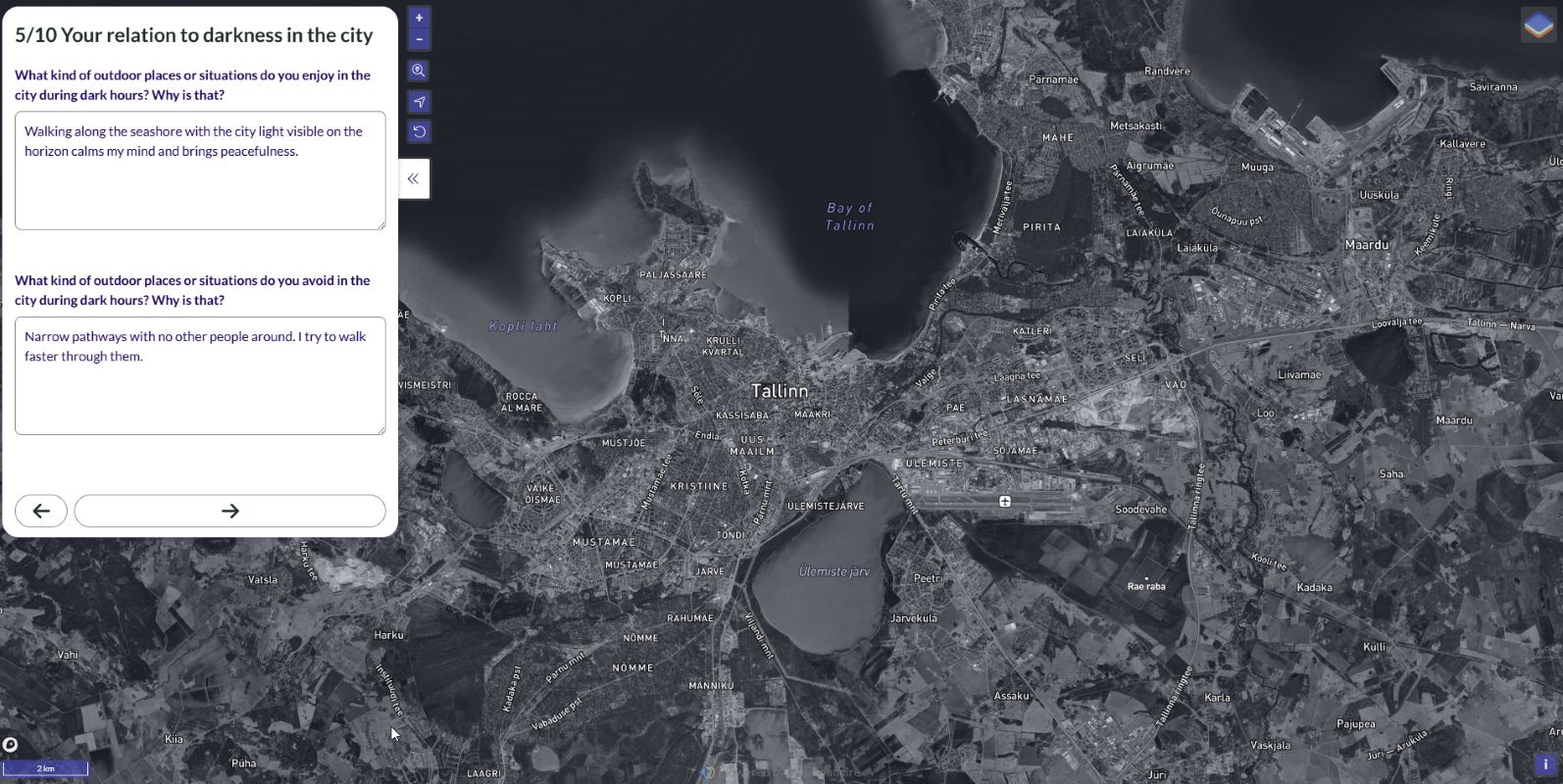 Screenshot GiS Survey - Tallinn